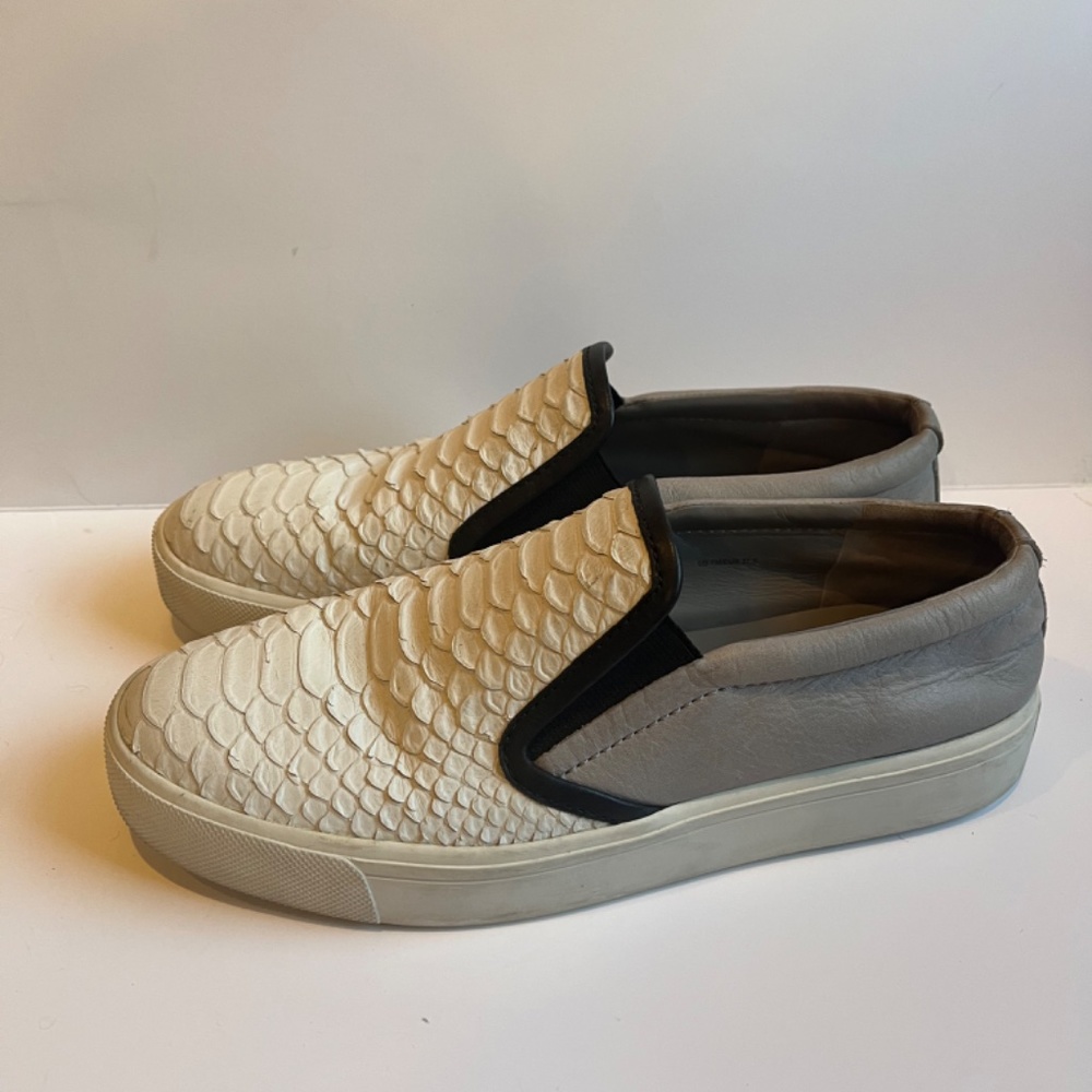 Vince Slip On Python Leather Embossed Sneakers - image 6